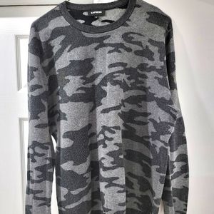 Express Gray Army sweater